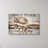 Sleeping Girl Wall Art Canvas, geef het aan God Canvas Afdruk (Voorkant)