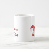 Sleeping Gnome Happy Holidays Funny Koffiemok (Center)