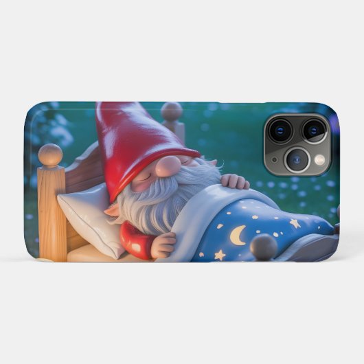 Sleeping Gnome in Nighttime Garden Case-Mate iPhone Case (Achterkant (horizontaal))