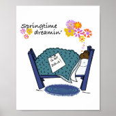 Sleeping Groundhog Dromen van de lente Poster (Voorkant)