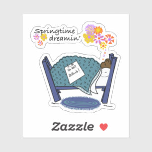 Sleeping Groundhog Dromen van de lente Sticker