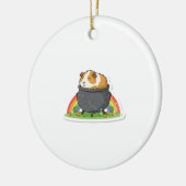 Sleeping Guinea Pig St.Patrick's Day Keramisch Ornament (Links)