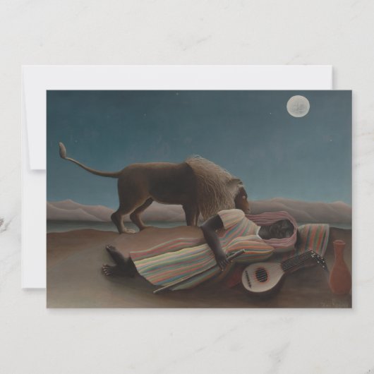 Sleeping Gypsy by Henri Rousseau, Vintage Art (Voorkant)