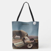 "Sleeping Gypsy" kunst aangepaste monogram zakken Tote Bag (Achterkant)