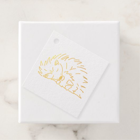 Sleeping Hedgehog Bedankjes Labels (Met doos)