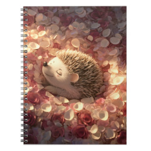 Sleeping Hedgehog Roos Petal Notitieboek