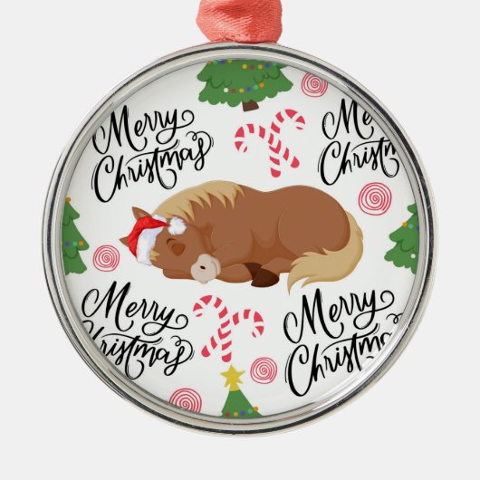 Sleeping Horses Christmas Ornament Keepsake (Voorkant)