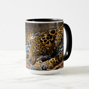 Sleeping Jaguar Coffee Mok door Julie Everhart