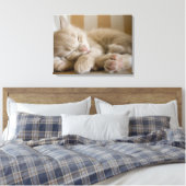 Sleeping Kitten Canvas Afdruk (Insitu (Slaapkamer))