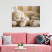 Sleeping Kitten Canvas Afdruk (Insitu (Woonkamer))