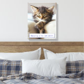 Sleeping Kitten Canvas Afdruk (Insitu (Slaapkamer))