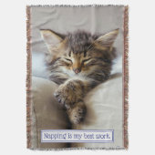 Sleeping Kitten Deken (Voorkant Verticaal)