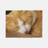 Sleeping Kitten Fleece Deken (Voorkant (Horizontaal))