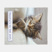 Sleeping Kitten Fleece Deken (Voorkant (Horizontaal))