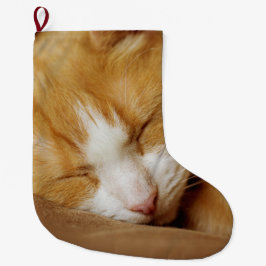 Sleeping Kitten Grote Kerstsok