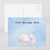 Sleeping Kitten Illustratie Briefkaart (Voorkant / Achterkant)