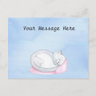 Sleeping Kitten Illustratie Briefkaart