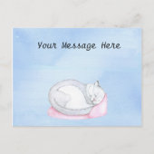 Sleeping Kitten Illustratie Briefkaart (Voorkant)