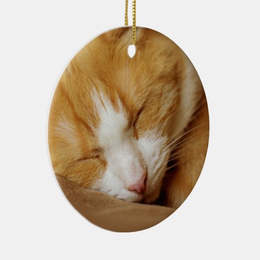 Sleeping Kitten Keramisch Ornament (Rechts)
