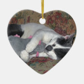 Sleeping Kitten Keramisch Ornament (Voorkant)