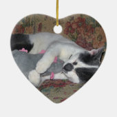 Sleeping Kitten Keramisch Ornament (Achterkant)