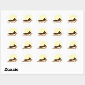 Sleeping Kitten Ronde Sticker (Vel)