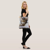 Sleeping Kitten Tote Bag (Op model)