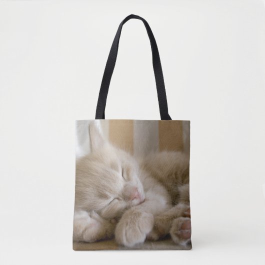Sleeping Kitten Tote Bag (Voorkant)