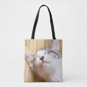 Sleeping Kitten Tote Bag (Voorkant)