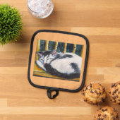 sleeping kitting on chair Oven Mitts & Pot Holders Pannenlap (Top down)