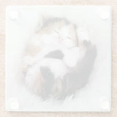 Sleeping Kitty Cat Onderzetter (Achterkant)