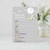 Sleeping Koala Baby shower Game Emoji Pictionary Kaart (Staand voorkant)