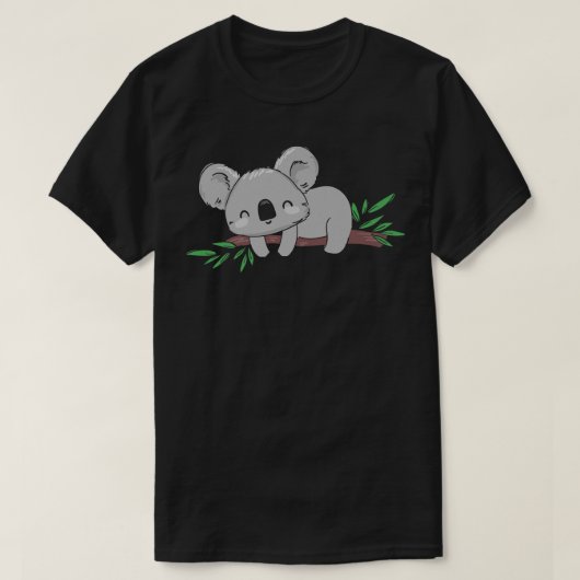 Sleeping Koala Bear - Australia Animals Eucalyptus T-shirt (Design voorkant)