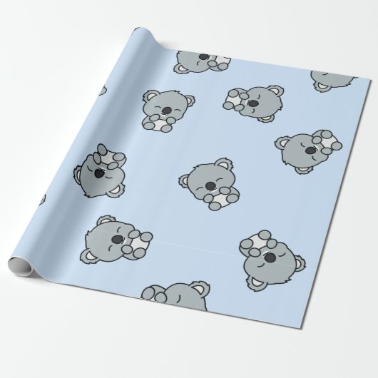 Sleeping Koala Cadeaupapier (Uitgerold)
