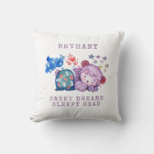 Sleeping Lamb Sweet Dreams Sleepy Head Name Kussen (Voorkant)