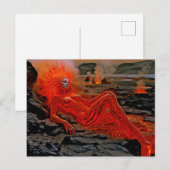 Sleeping Magma - Vulkanisch vrouwenportret Briefkaart (Voorkant / Achterkant)
