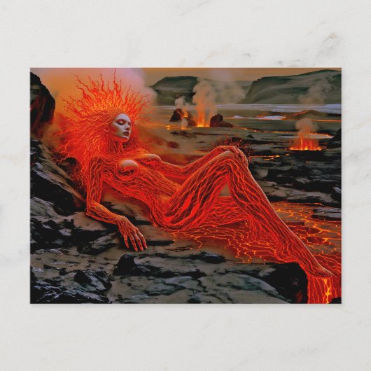 Sleeping Magma - Vulkanisch vrouwenportret Briefkaart (Voorkant)