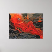 Sleeping Magma - Vulkanisch vrouwenportret Canvas Afdruk (Voorkant)