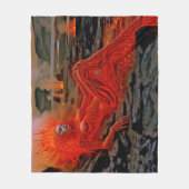 Sleeping Magma - Vulkanisch vrouwenportret Fleece Deken (Voorkant)