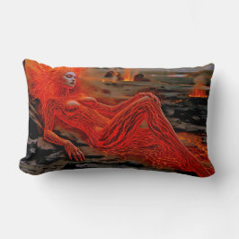 Sleeping Magma - Vulkanisch vrouwenportret Kussen