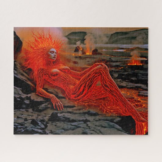 Sleeping Magma - Vulkanisch vrouwenportret Legpuzzel (Horizontaal)