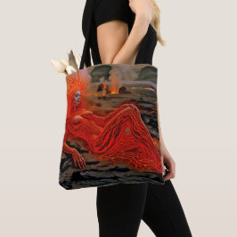 Sleeping Magma - Vulkanisch vrouwenportret Tote Bag