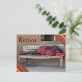 Sleeping Masai Moran van Kenya Post Card Briefkaart (Staand voorkant)