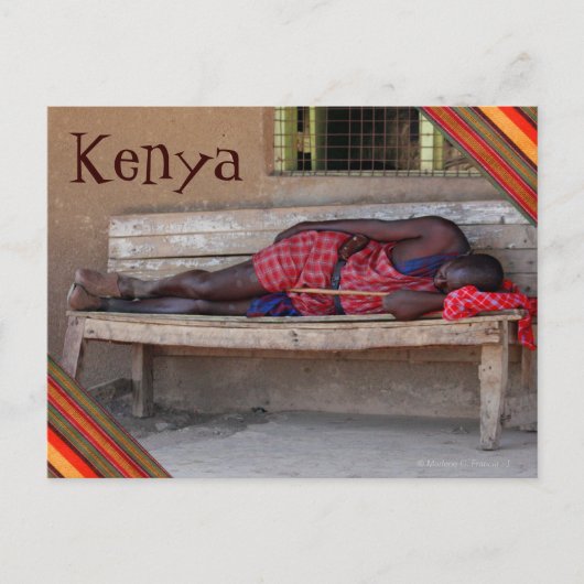 Sleeping Masai Moran van Kenya Post Card Briefkaart (Voorkant)