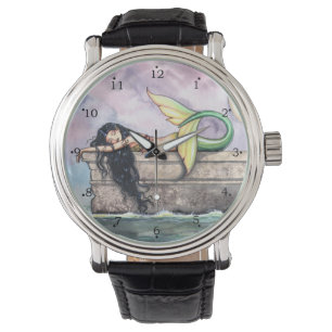 Sleeping Mermaid Fantasy Art van Molly Harrison Horloge