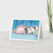 Sleeping Mini Pigs Piglets Folded Greeting Card Kaart (Voorkant)