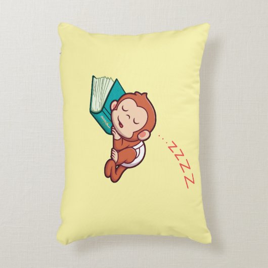 Sleeping Monkey Accent Pillow van Adiela Akoo Kussen (Voorkant(Verticaal))