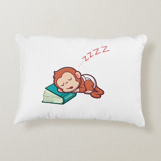 Sleeping Monkey Accent Pillow van Adiela Akoo Kussen (Achterkant)