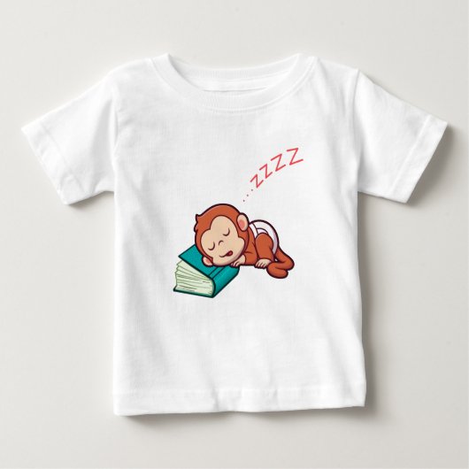 Sleeping Monkey T-Shirt / Bodysuit van Adiela Akoo (Voorkant)