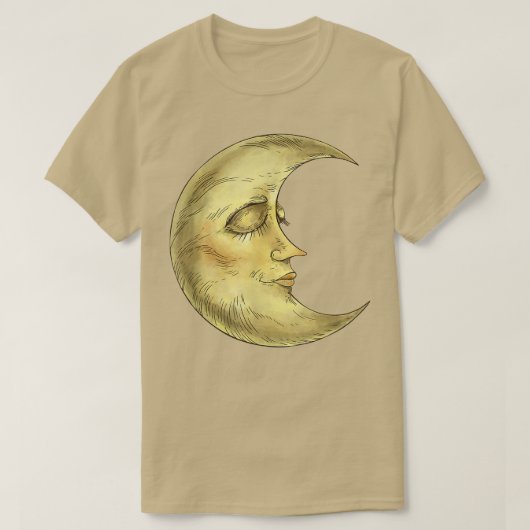 Sleeping Moon Viking Pagan Wicca  T-shirt (Design voorkant)